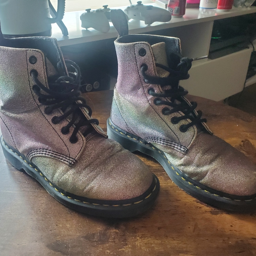 Pastel glitter Doc Martens